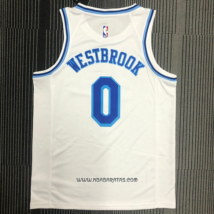 Camiseta Los Angeles Lakers Russell Westbrook #0 Classic 2019-20 Blanco